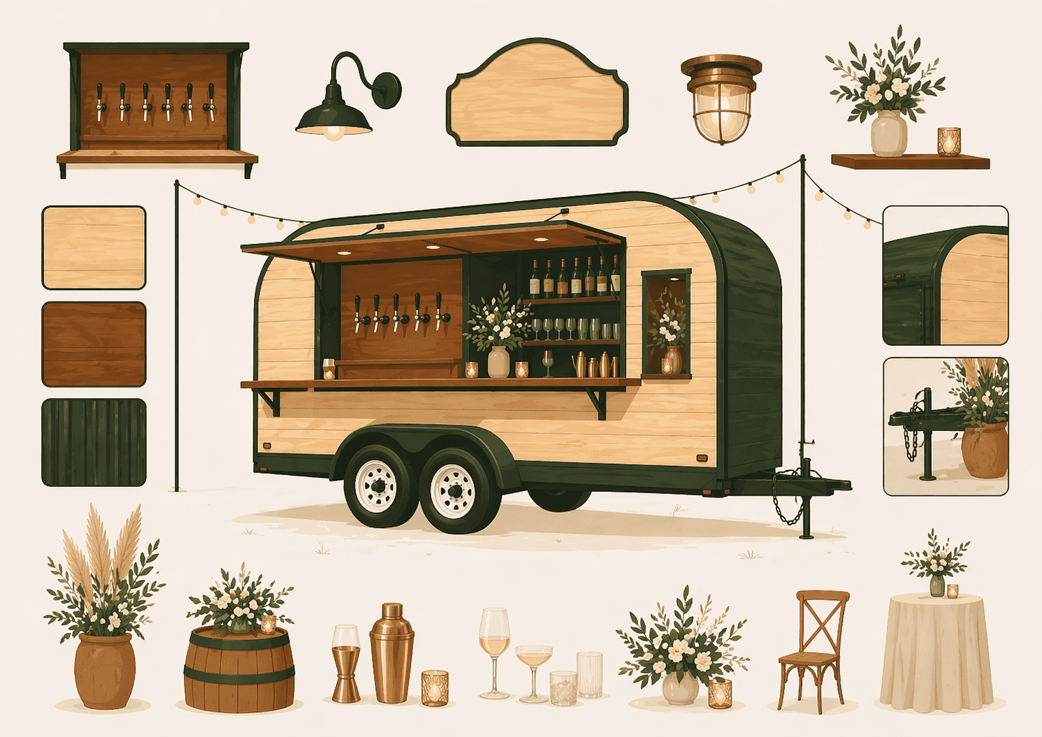 Custom Mobile Bar Trailer Ideas for Event Businesses