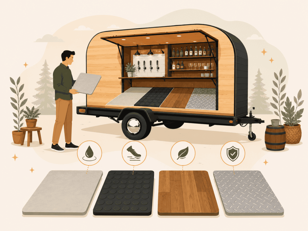 Mobile Bar Trailer Flooring Options: What Works Best in a Trailer