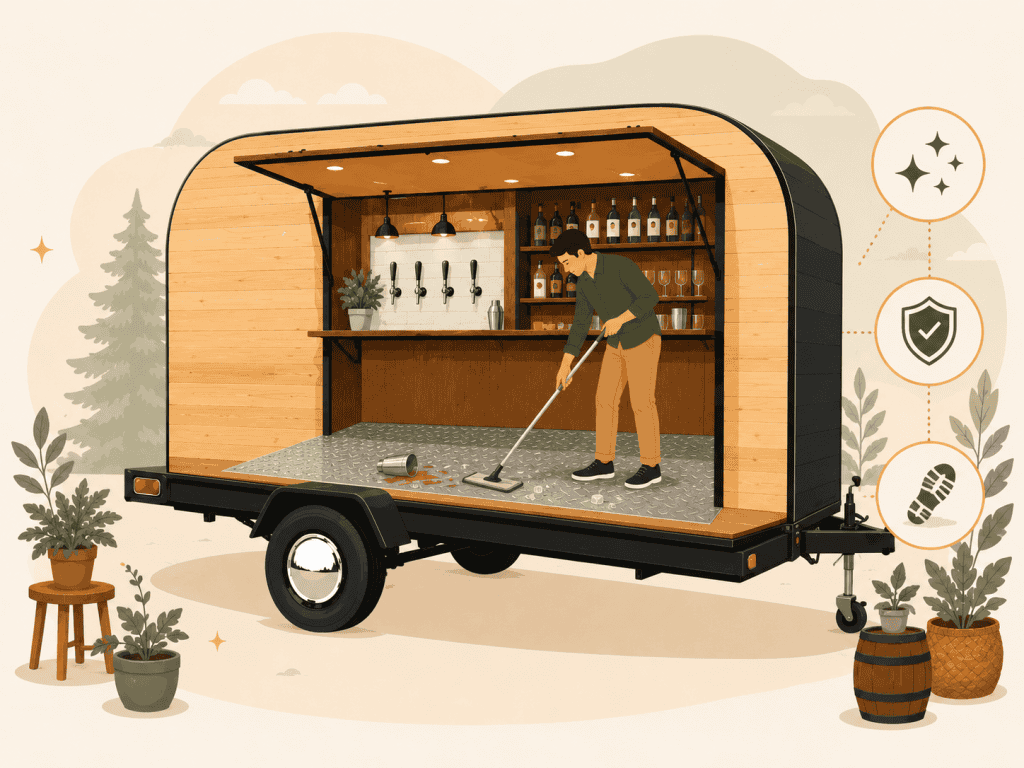 Mobile Bar Trailer Flooring Options: What Works Best in a Trailer